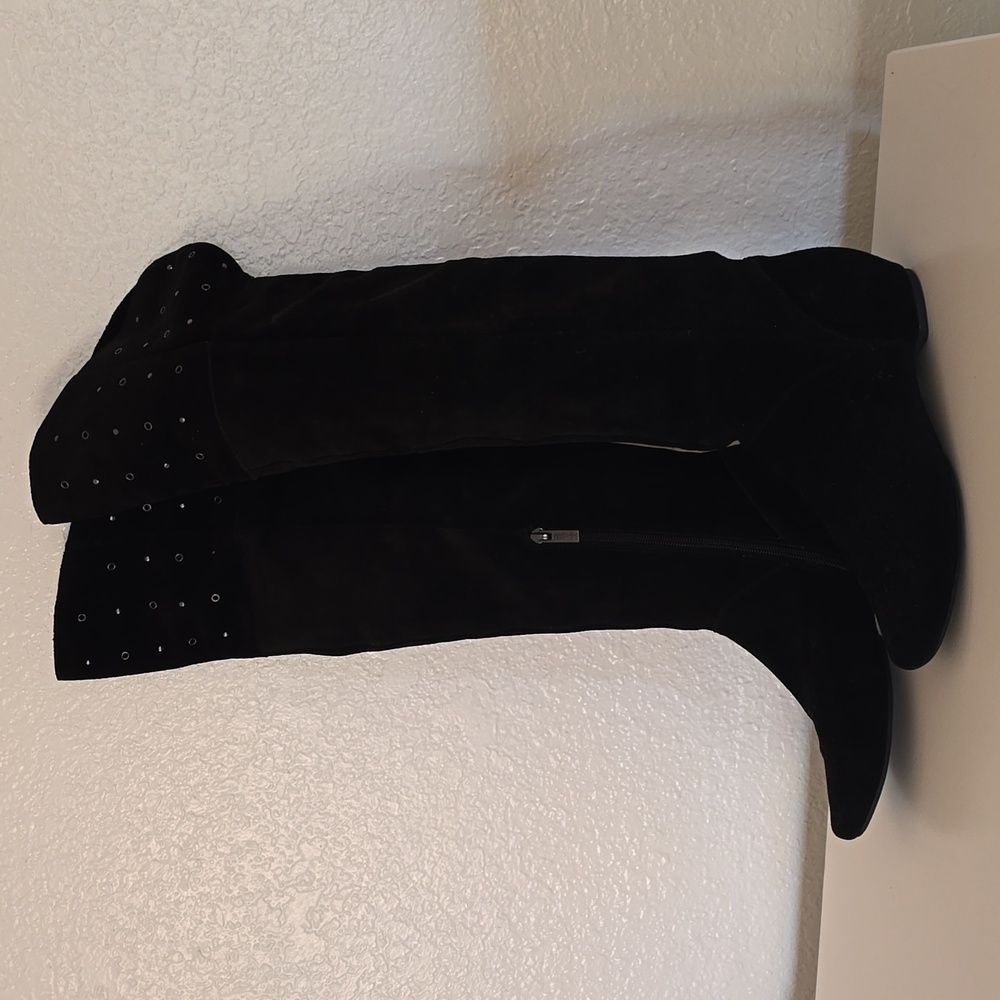 Kenneth Cole, Black suede over the knee boots, Sz 8